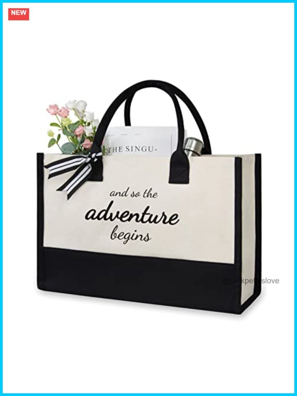 Canvas Tote Bag Bridal Shower Wedding Gift Shoulder Bag